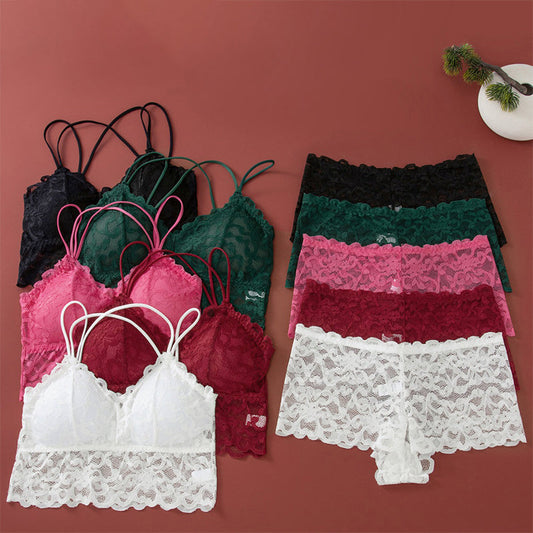 ⏳ -50 % de réduction pour une durée limitée ! 💥Ensemble bralette et culotte en dentelle pour femme (plus vous achetez, plus la réduction est importante)