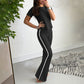 🏙️【Ensemble de sport urbain moderne pour femme avec col rond et design moulant】👗