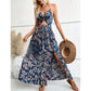 ⏳ Réduction de 50 % pour une durée limitée ! 💥Robe élégante et sexy à col licou avec imprimé floral pour femme