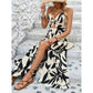⏳ Réduction de 50 % pour une durée limitée ! 💥Robe élégante et sexy à col licou avec imprimé floral pour femme