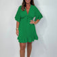 Mini robe babydoll à col en V pour femmes