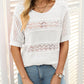 🏆Jusqu'à 49% de réduction !🌷Pull femme manches courtes col rond aspect ajouré et crochet
