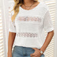 🏆Jusqu'à 49% de réduction !🌷Pull femme manches courtes col rond aspect ajouré et crochet
