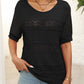🏆Jusqu'à 49% de réduction !🌷Pull femme manches courtes col rond aspect ajouré et crochet