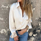 Chemise élégante en satin à manches longues