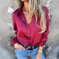 Chemise élégante en satin à manches longues