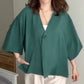 💖Cardigan femme à col en V et manches mi-longues de couleur unie