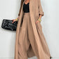 Ensemble 2 pièces cardigan décontracté et pantalon large pour femme