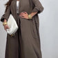 Ensemble 2 pièces cardigan décontracté et pantalon large pour femme