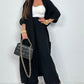 Ensemble 2 pièces cardigan décontracté et pantalon large pour femme