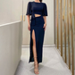 🌸💐Robe midi dos nu avec découpe à la taille et fente💥💥Offre à durée limitée : 50 % de réduction sur les commandes