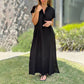 Robe chemise ample boutonnée décontractée pour femme avec fente latérale