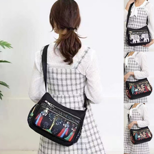 Sac à bandoulière imprimé tendance avec une grande capacité