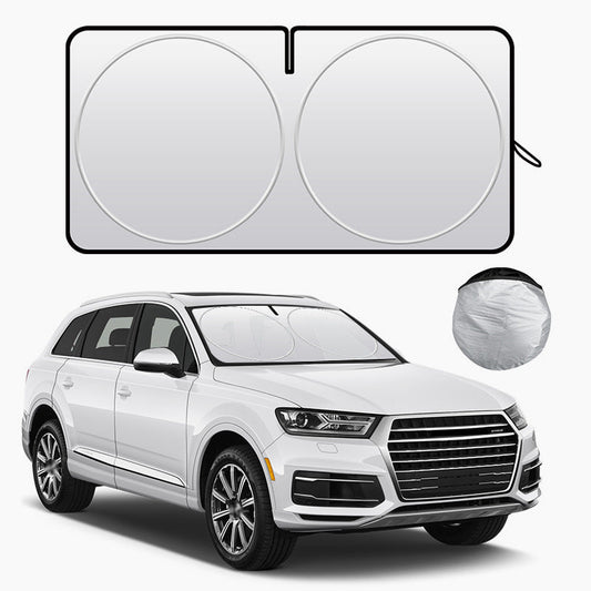 Pare-soleil pliable pour pare-brise de voiture avec sac de rangement