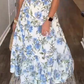 Robe élégante imprimée pour femme à col carré
