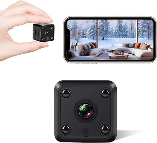 ✨Prix réduit pour une durée limitée ✨🏆 Caméra de surveillance HD 1080p avec base de montage magnétique, vision nocturne et détection de mouvement