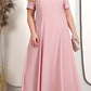 Robe femme unie avec veste en dentelle brodée