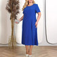 Robe femme unie avec veste en dentelle brodée