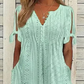 Robe élégante à col en V et découpe pour femme