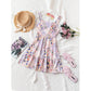 Mini-robe sans manches à imprimé floral