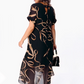 ⏳Spécial limité dans le temps👗Flowy V-Neck Midi Dress