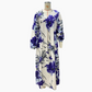 Robe longue élégante pour femme avec col en V