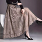 👗Jupe plissée taille haute – Coupe trapèze avec dentelle et détails transparents💕