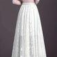 👗Jupe plissée taille haute – Coupe trapèze avec dentelle et détails transparents💕