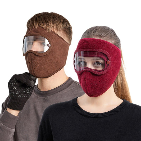 🌬️   Masque anti-buée hiver avec lunettes intégrées : polaire douce, ajustement universel & protection totale ! 🔮