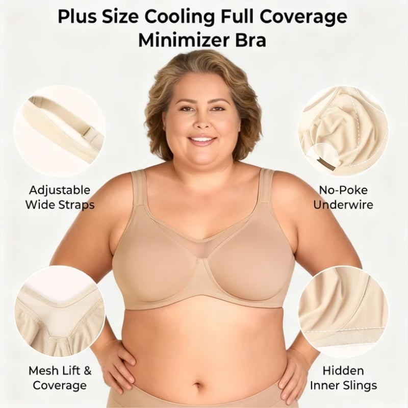🏆 Special Price £13.99 ! 💐Women's Elegant Sheer Full Coverage Plus Size Bra