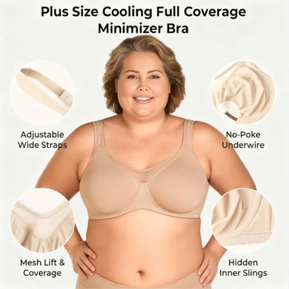 🏆 Special Price £13.99 ! 💐Women's Elegant Sheer Full Coverage Plus Size Bra