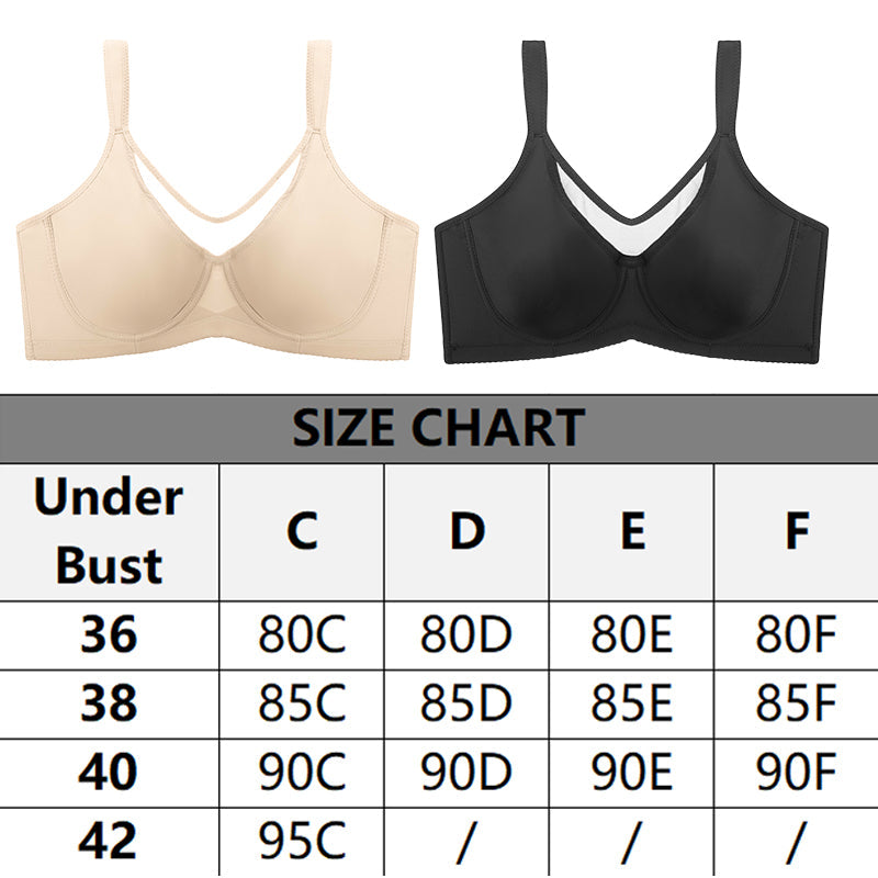 🏆 Special Price £13.99 ! 💐Women's Elegant Sheer Full Coverage Plus Size Bra