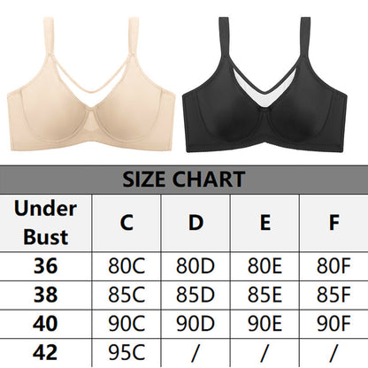 🏆 Special Price £13.99 ! 💐Women's Elegant Sheer Full Coverage Plus Size Bra