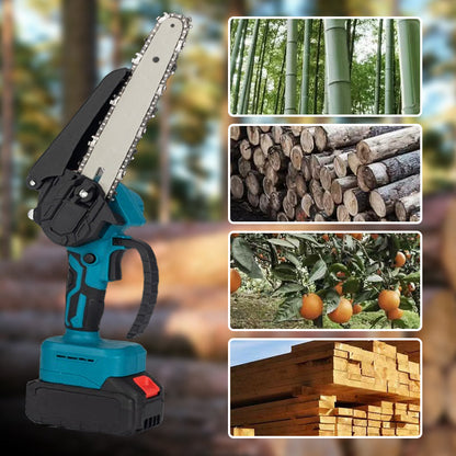 🌳 50% DE RÉDUCTION ! 🔋 Tronçonneuse portable sans fil 6 pouces, deux batteries incluses, outil de coupe pour bricolage