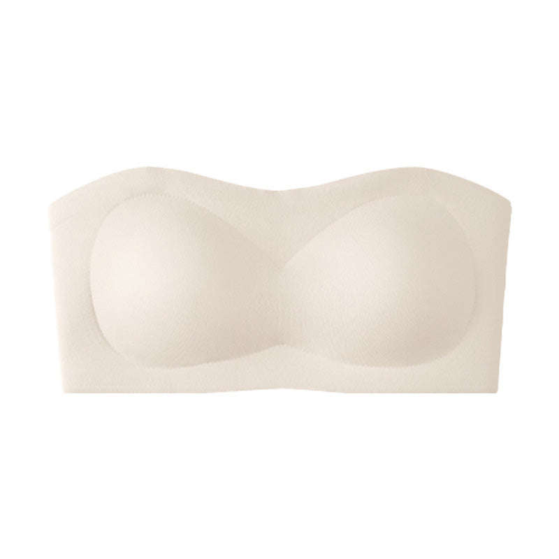 ⛱️Special Price ￡11.99!💞Women's Strapless Bras Push Up Bandeau Bra Non Slip Seamless Wireless Supportive Padded Bra