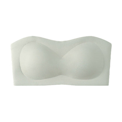 ⛱️Special Price ￡11.99!💞Women's Strapless Bras Push Up Bandeau Bra Non Slip Seamless Wireless Supportive Padded Bra