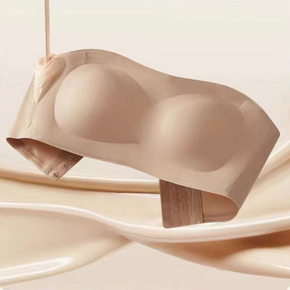 ⛱️Special Price ￡11.99!💞Women's Strapless Bras Push Up Bandeau Bra Non Slip Seamless Wireless Supportive Padded Bra
