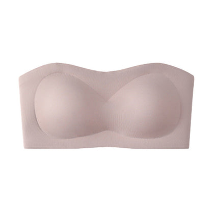 ⛱️Special Price ￡11.99!💞Women's Strapless Bras Push Up Bandeau Bra Non Slip Seamless Wireless Supportive Padded Bra