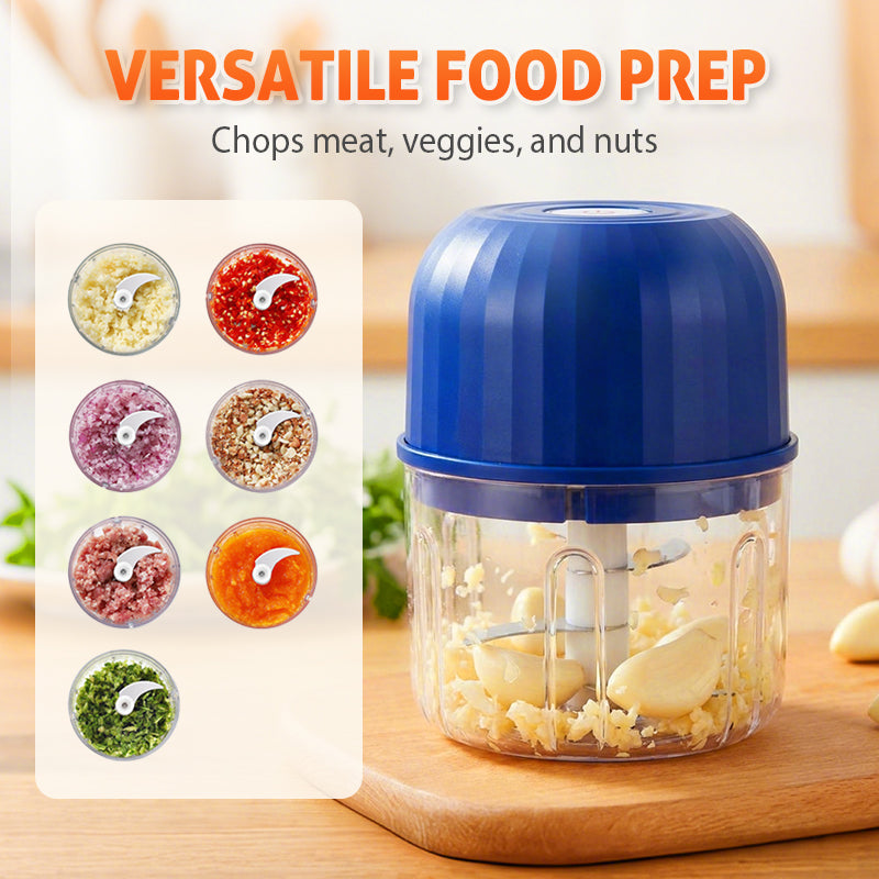 🍽️⚡ -50% ! 🔪 Mini-Hachoir Électrique Sans Fil USB-C – Moteur Grande Vitesse 3 Lames Inox, Une Touche Zéro Fatigue Mains, Démontable Lavable Hygiénique Polyvalent Ail Légumes Bébé · 3 Coloris