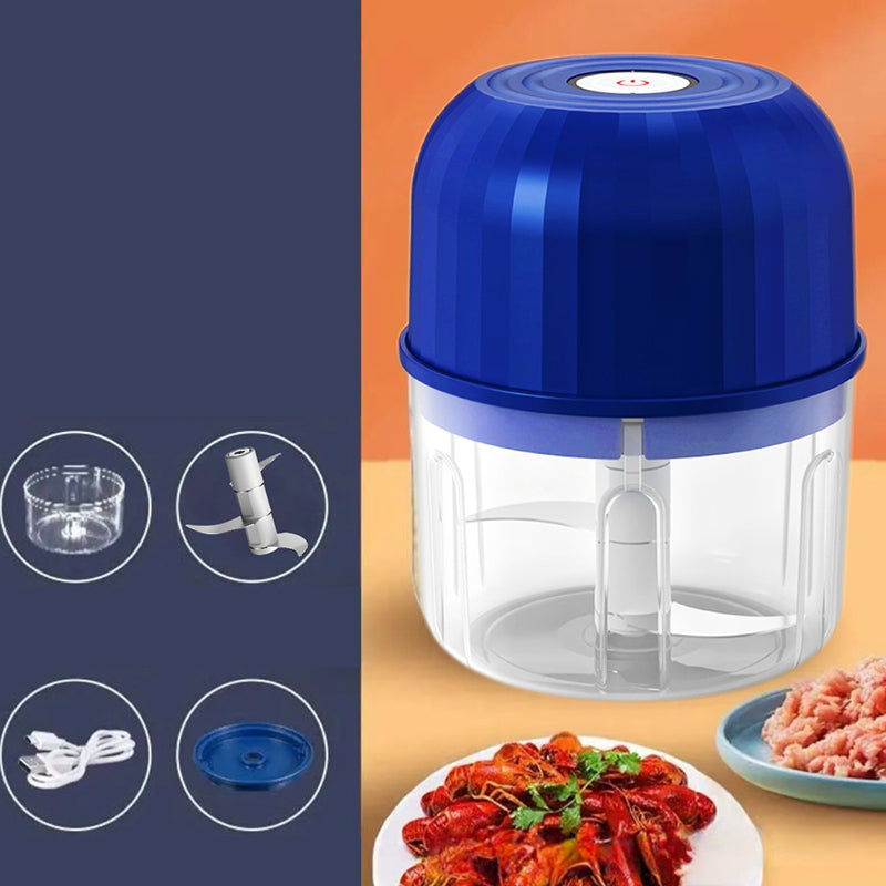 🍽️⚡ -50% ! 🔪 Mini-Hachoir Électrique Sans Fil USB-C – Moteur Grande Vitesse 3 Lames Inox, Une Touche Zéro Fatigue Mains, Démontable Lavable Hygiénique Polyvalent Ail Légumes Bébé · 3 Coloris