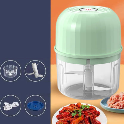 🍽️⚡ -50% ! 🔪 Mini-Hachoir Électrique Sans Fil USB-C – Moteur Grande Vitesse 3 Lames Inox, Une Touche Zéro Fatigue Mains, Démontable Lavable Hygiénique Polyvalent Ail Légumes Bébé · 3 Coloris