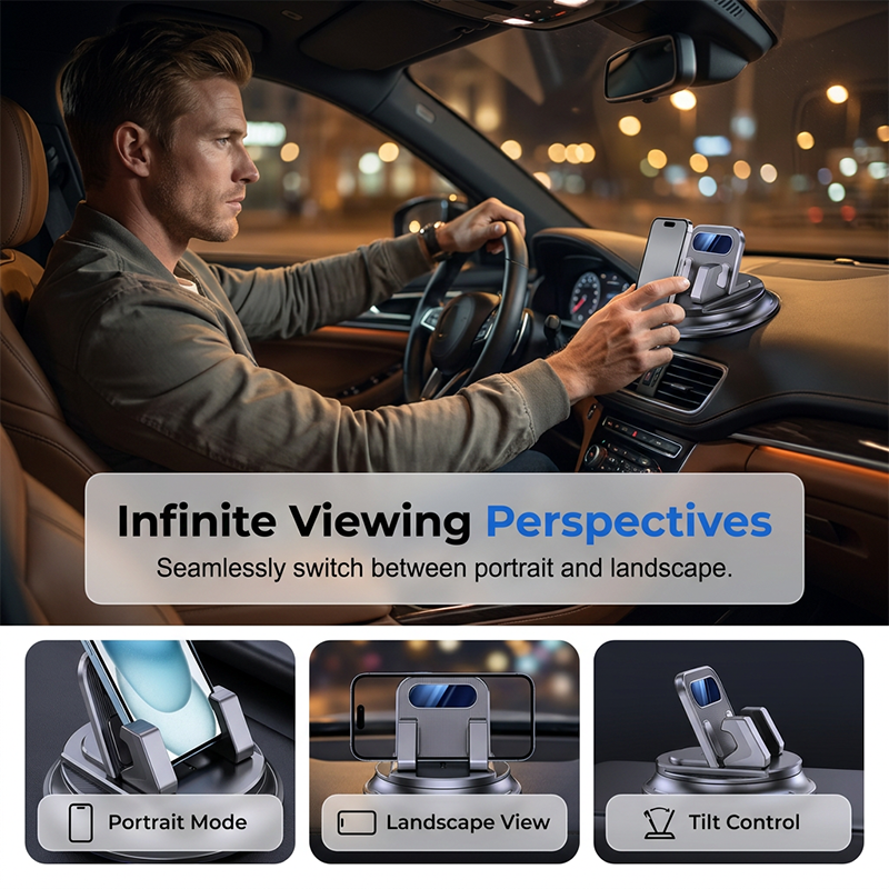 🔥🚗 50% OFF NOW!📱 Rotating Dashboard Car Phone Holder – 360° Adjustable & Anti-Slip – Hands-Free Phone Mount 🛡️