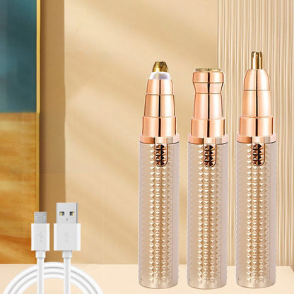📢📢50% OFF !! ⏰3-in-1 Electric Eyebrow Trimmer – Interchangeable Heads for Brows, Face, and Detail Trimming – Ideal for Men and Women, Keeps You Groomed Anywhere, Anytime