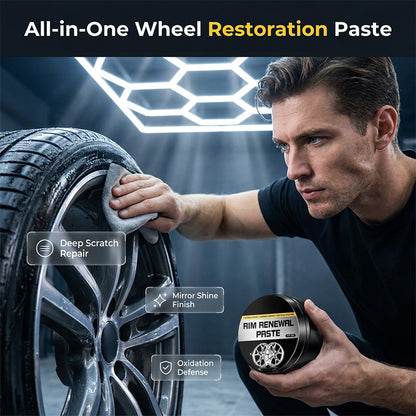 🚗 50% DE RÉDUCTION – Pâte Restauratrice Tout-en-Un pour Jantes – Efface les Rayures, Redonne Brillance & Protège Durablement ✨
