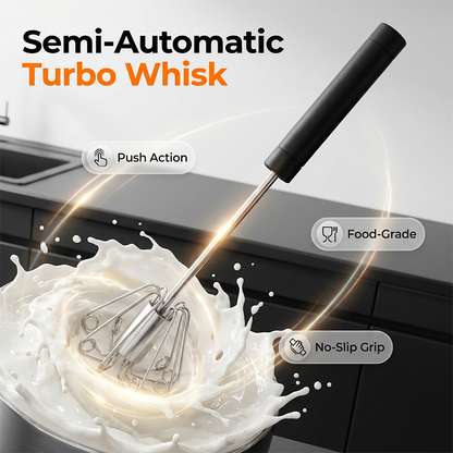 ⏰🔥LIMITED TIME 50% OFF!🔥50K+ SOLD!   ✨Stainless Steel Semi-Automatic Hand Egg Beater