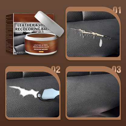 🔥1 acheté = 1 offert🎁 Crème réparatrice pour cuir – Comble les rayures et les éraflures, et redonne au cuir toute sa texture. Disponible en plusieurs couleurs ! 💺🛡️