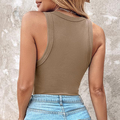 🔥Special Price ￡22.99!!🔥Women's Ribbed Tank Top with Shelf Bra