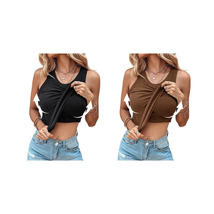 🔥Special Price ￡22.99!!🔥Women's Ribbed Tank Top with Shelf Bra