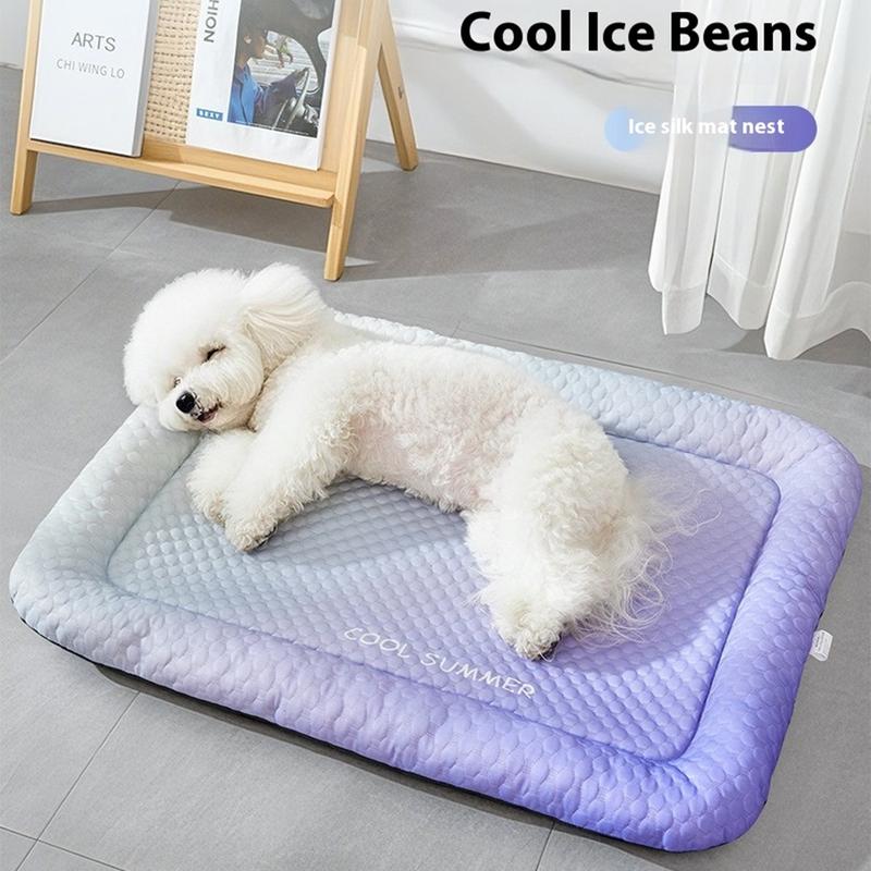 🔥 SALE ONLY￡13.99!!❄Pawchill™🇬🇧Pet Cooling Mat for Dogs & Cats 🐾  Naturally Cool Ice-Silk Pad • Breathable, Washable & Soft 🌿  For Floors, Sofas & Car Travel • Multiple Sizes • Gradient Colours ☀️🐶🐱