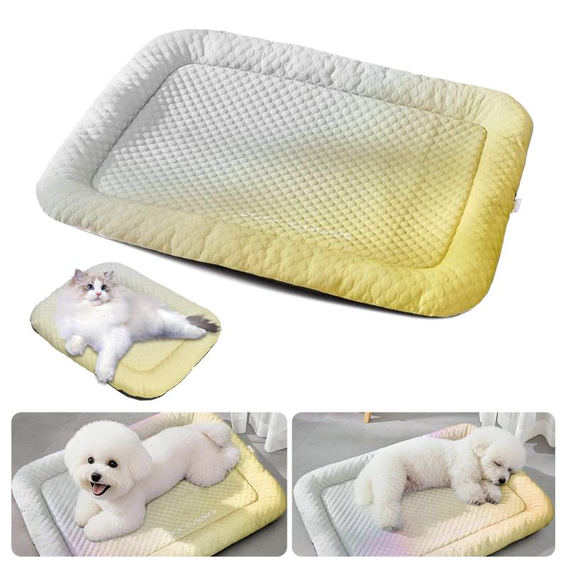 🔥 SALE ONLY￡13.99!!❄Pawchill™🇬🇧Pet Cooling Mat for Dogs & Cats 🐾  Naturally Cool Ice-Silk Pad • Breathable, Washable & Soft 🌿  For Floors, Sofas & Car Travel • Multiple Sizes • Gradient Colours ☀️🐶🐱